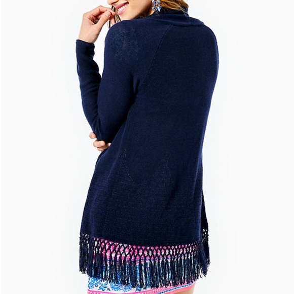 NEW Lilly Pulitzer Tatum Cardigan - True Navy size XS - Picture 2 of 9